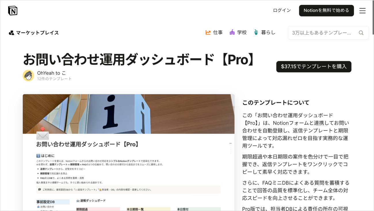 お問い合わせ運用ダッシュボード【Pro】