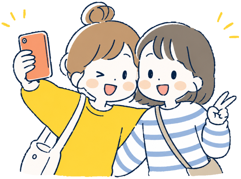 友達と写真